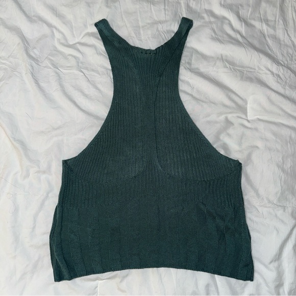 Intimately Free People | NWOT Knit Ribbed Racerback Tank Top Cami Green - Picture 5 of 11